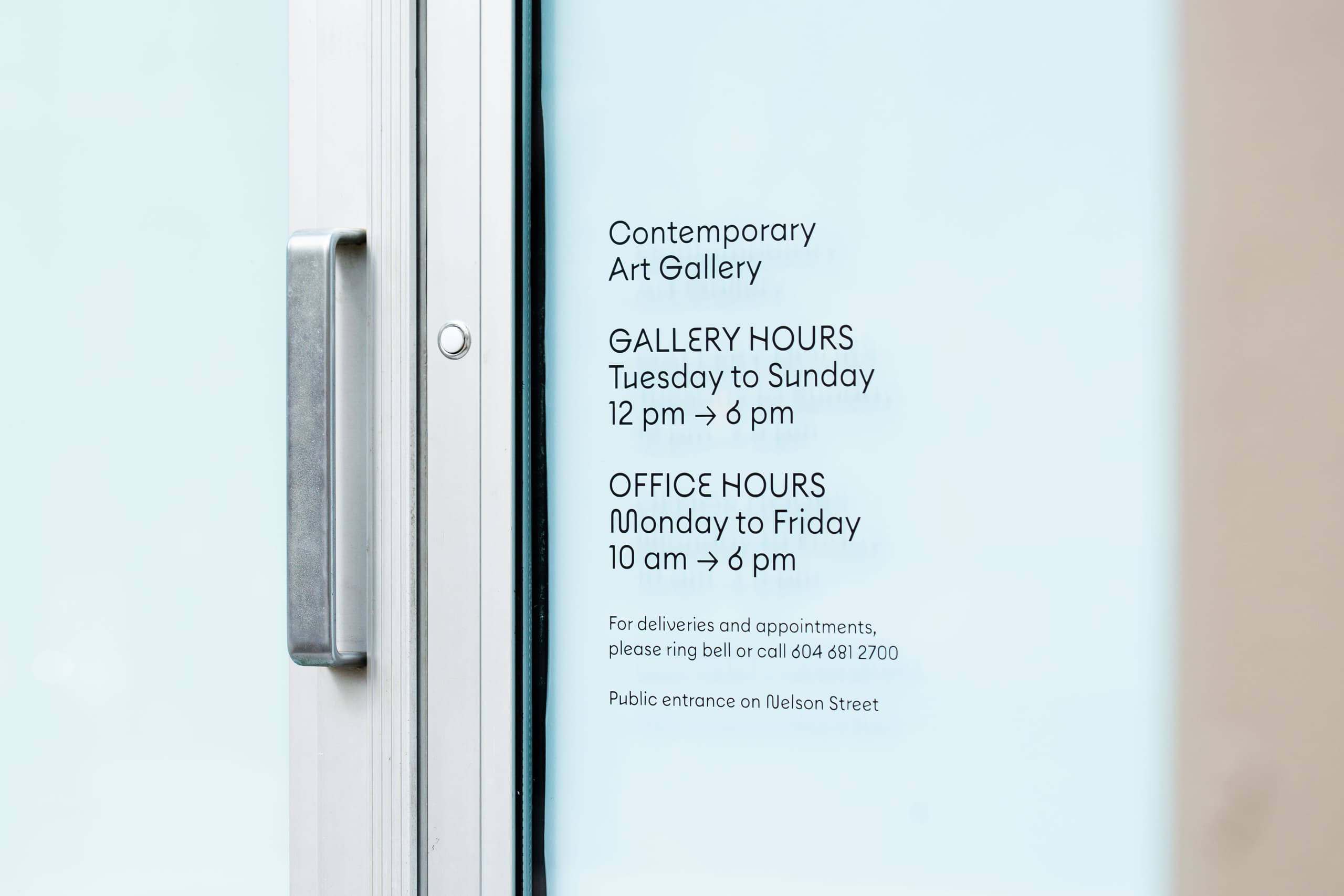 CAG visual identity signage by Post Projects
