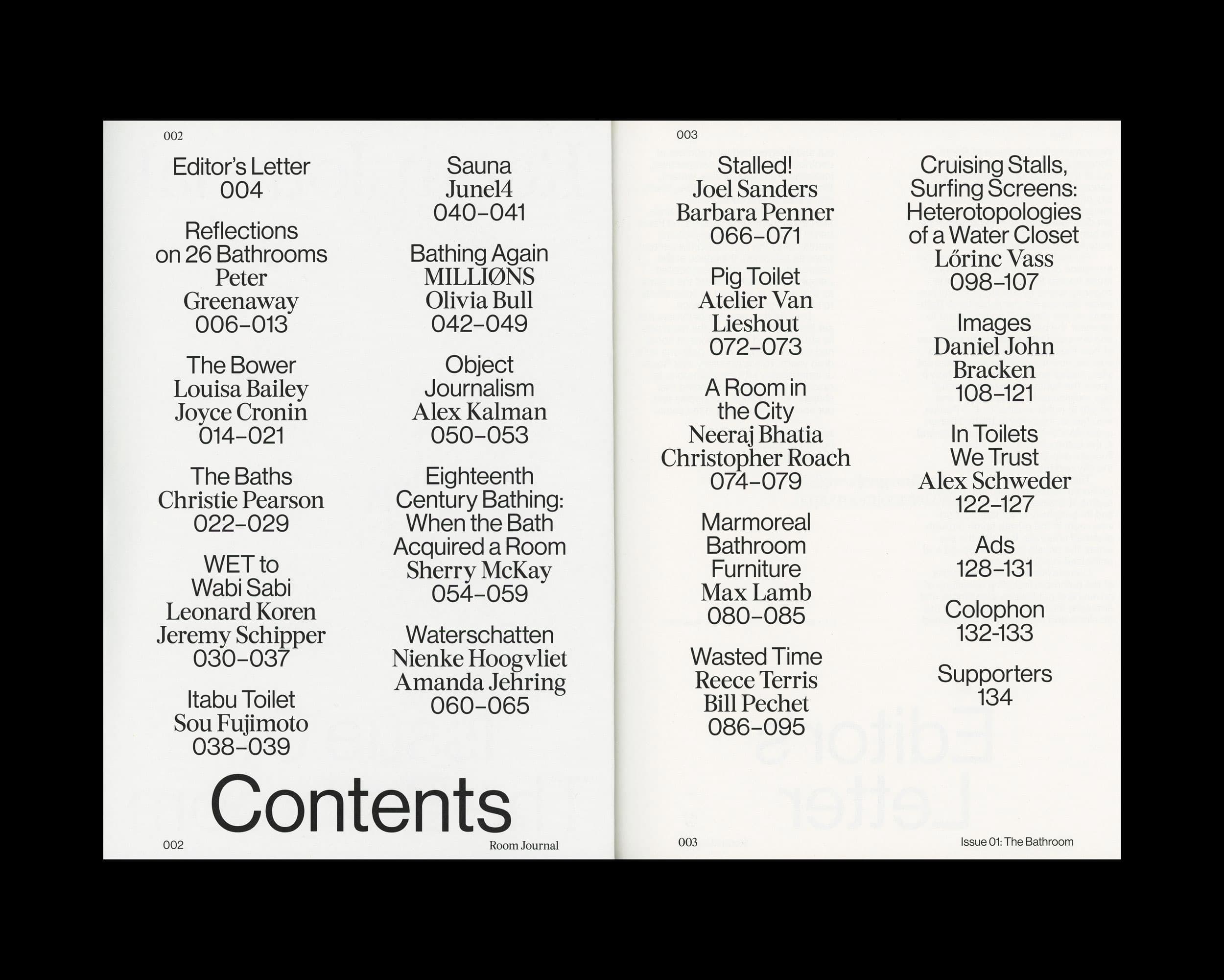 Contents page